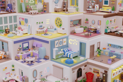 卡通风格舒适型房间及内饰合集2(Cozy Cartoon Rooms Interior 2)