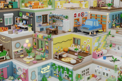 卡通风格舒适型房间及内饰合集4(Cozy Cartoon Rooms Interior 4)