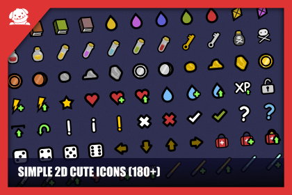 Simple Cute 2D 图标(180+,含源文件)