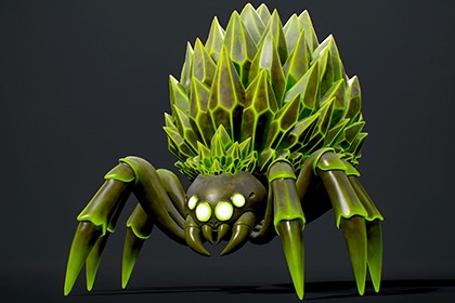 蜘蛛 S 女王 - 风格化奇幻蛛形生物 (Spider S Queen - Stylized Fantasy Arachnid)