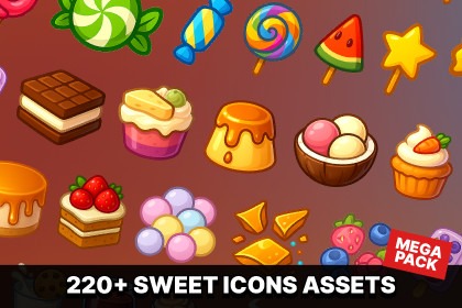 Sweet Cafe & Dessert Icons Pack – 糖果、饮料、糕点和糖果