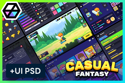 GUI - Casual Fantasy(+PSD)