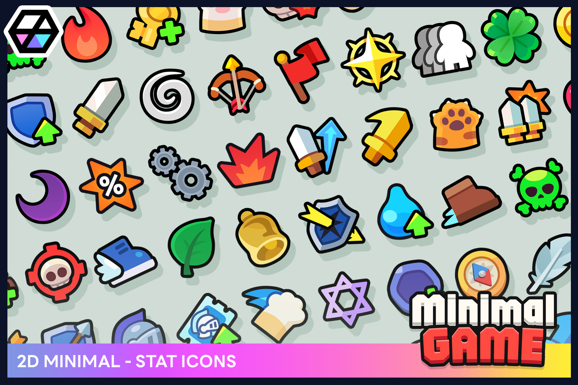 2D Minimal - Stat Icons | 2D 图标 | Unity 中国资源商店