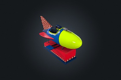 Arcade Rocket Ride V1（街机火箭摇摇车）– 游戏机 | 游戏就绪 PBR | 兼容 Built-in 与 URP