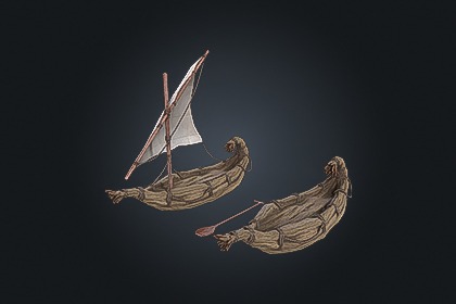 Ancient Egypt Papyrus Boat V1 (古埃及纸莎草船) | 游戏就绪 PBR | 兼容 Built-in 与 URP