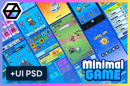 GUI Pro - Minimal Game Blue(+PSD)