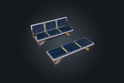SCI-FI Bench V1（科幻长椅）– 未来科技 | 游戏就绪 PBR | 兼容 Built-in 与 URP