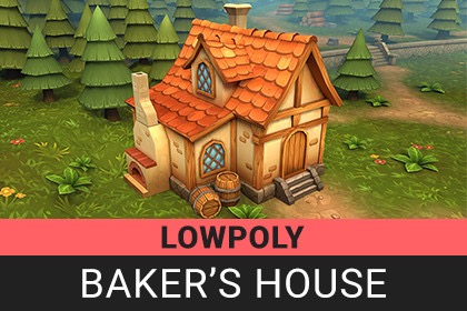 Lowpoly Baker's House - 低多边形面包师小屋
