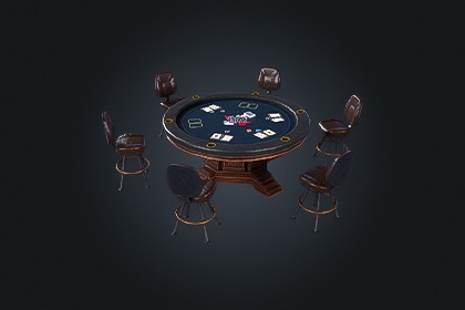 Poker Table V5（扑克牌桌）– 赌场博彩 | 游戏就绪 PBR | 兼容 Built-in 与 URP