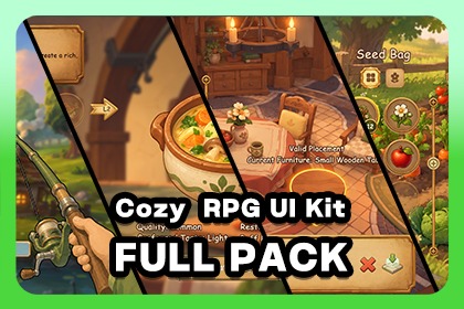 Cozy Fantasy UI Full Pack｜种田经营 RPG 界面套装
