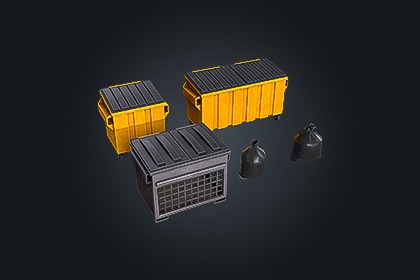 Dumpster V1（工业垃圾箱）– 废弃物容器 | 游戏就绪 PBR | 兼容 Built-in 与 URP