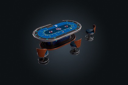 Blackjack Table V2（二十一点桌) – 赌场游戏设备 | 游戏就绪 PBR | 兼容 Built-in 与 URP