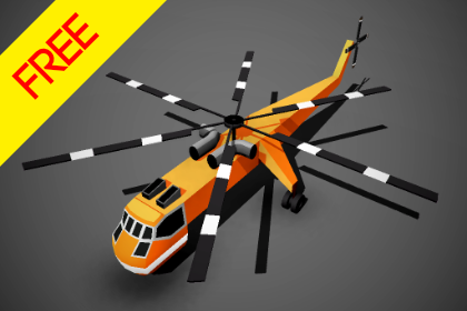 低多边形风格直升机资源包—Low Poly Helicopters Pack Free