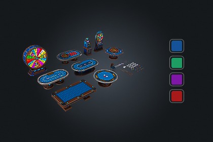 Casino Pack V2（赌场组合包）– 博彩 | 游戏就绪 PBR | 兼容 Built-in 与 URP