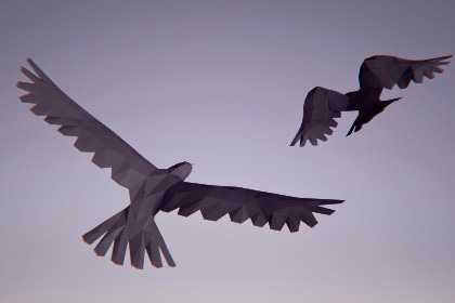 Low Poly Bird: Raven