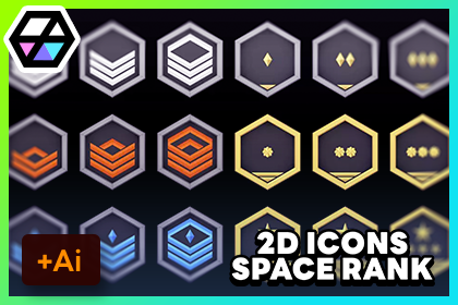 2D Icons - Space Rank