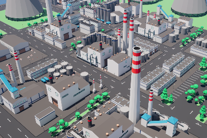 模块化低多边形工厂 [桌面版 & 移动版] Modular Low Poly Factory [Desktop & Mobile]