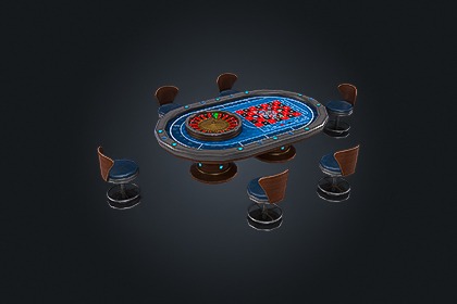 Roulette Table V3 (轮盘赌桌) – 赌场博彩游戏 | 游戏就绪 PBR | 兼容 Built-in 与 URP