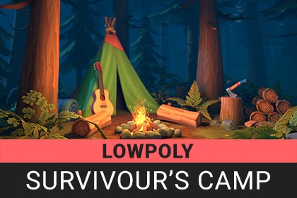 Lowpoly Survivour's Camp - 低多边形生存者营地