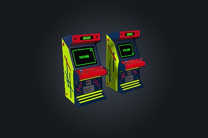 Arcade Machine V1（街机游戏机）– 复古游戏 | 游戏就绪 PBR | 兼容 Built-in 与 URP