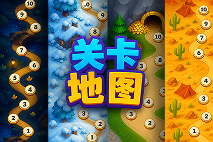 奇幻背景关卡地图