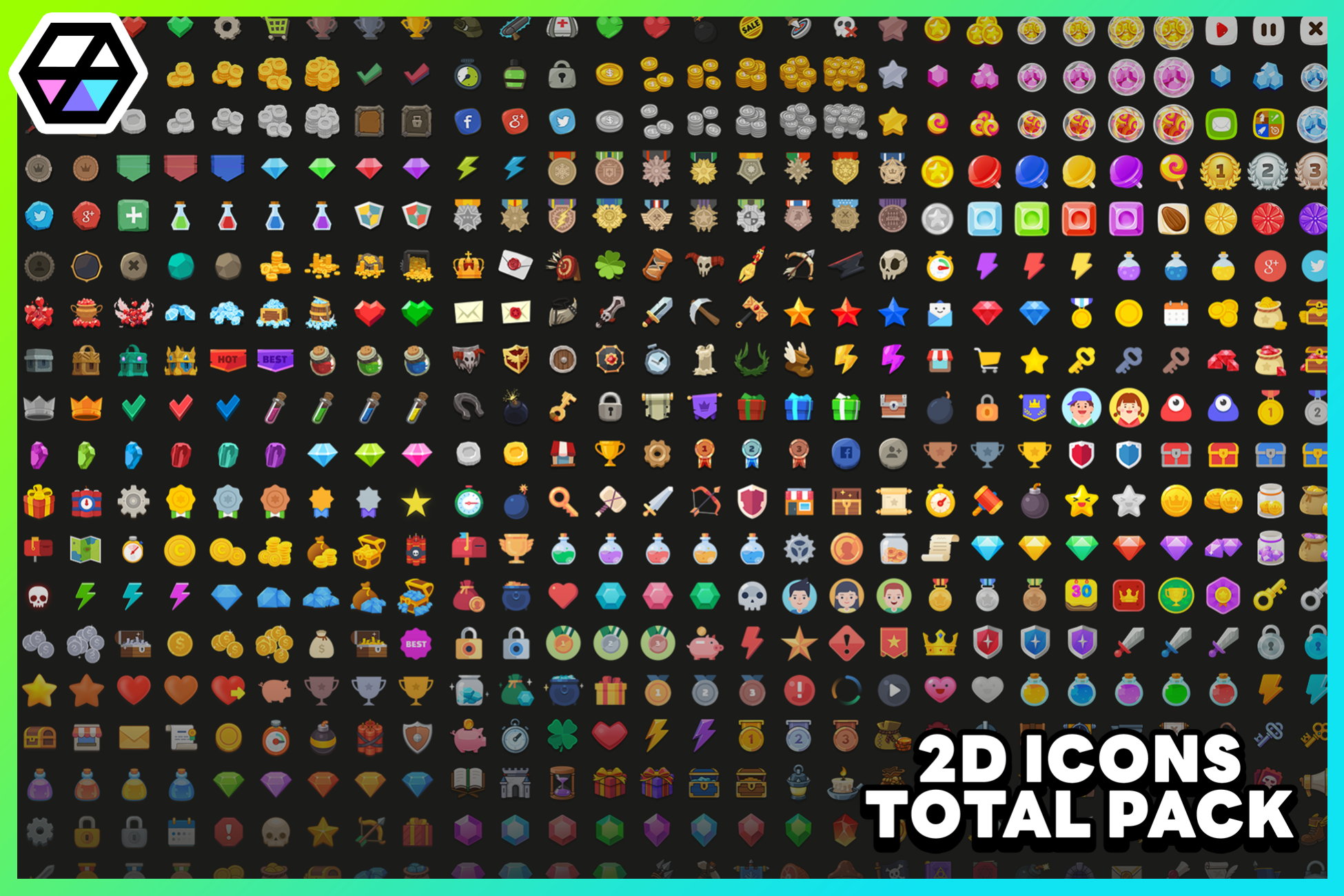 2D Icons - Total Pack | 2D 图标 | Unity 中国资源商店