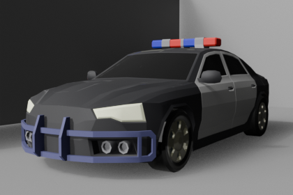 低多边形警车模型