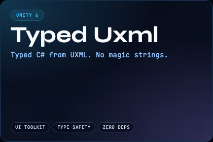 UI Toolkit UXML文件自动生成强类型C#工具—UITK Typed UXML