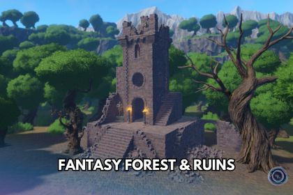 3D Stylized Fantasy Forest & Ruins – Modular Environment Kit