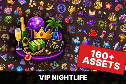 VIP 夜生活豪华派对社交俱乐部奖励图标包