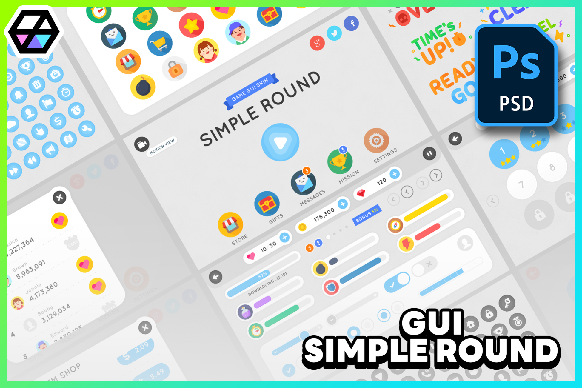 Round Gui GUI - Simple Round | 2D GUI | Unity 中国资源商店