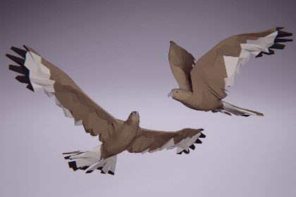 Low Poly Bird: Golden Eagle