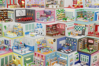大型卡通风格行业主题商铺房间及内饰全集1（Cozy Cartoon Profession Rooms Interiors Big Pack）