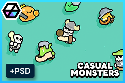 2D Characters -  Casual Monsters