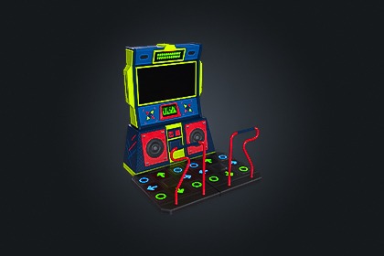 Arcade Dance V1（街机跳舞机）– 游戏机  | 游戏就绪 PBR | 兼容 Built-in 与 URP