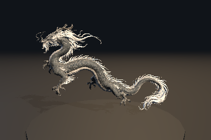 苍鳞中国龙：模型与循环飞行动画