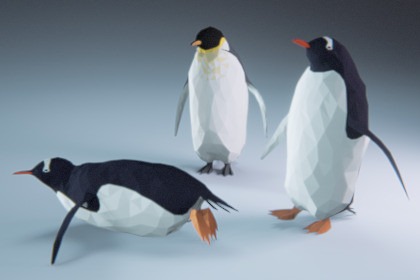 Low Poly Bird: Penguin