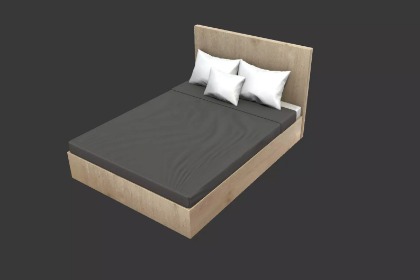 橡木床 PBR | Bed Wood Oak PBR