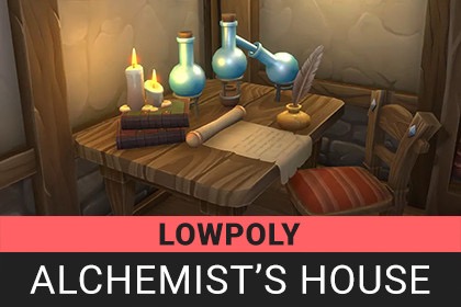 Lowpoly Alchemist's House - 低多边形炼金术士小屋