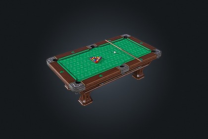 Pool Table V1（台球桌）– 台球 | 游戏就绪 PBR | 兼容 Built-in 与 URP