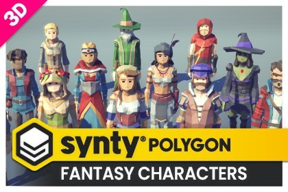 POLYGON - Fantasy Characters Pack - Art by Synty