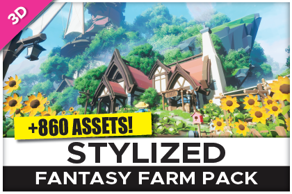 STYLIZED Fantasy Farm Pack - Low Poly 3D Art