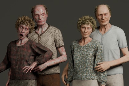 Grandparents Old Man and Woman