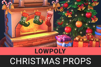 Lowpoly Christmas Props - 低多边形圣诞道具