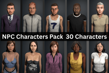 NPC Characters Pack 30 Characters