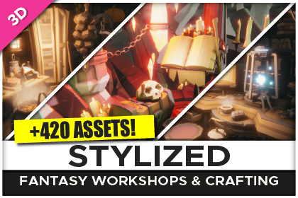 STYLIZED Fantasy Workshops & Crafting - Low Poly 3D Art