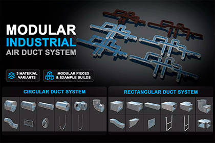 模块化工业风管系统 | Modular Industrial Air Duct System