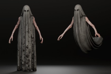 Flying Creepy Ghost