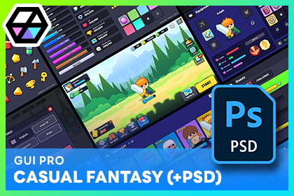 GUI - Casual Fantasy(+PSD)