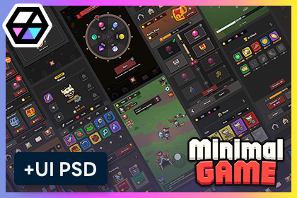 GUI Pro - Minimal Game Dark(+PSD)